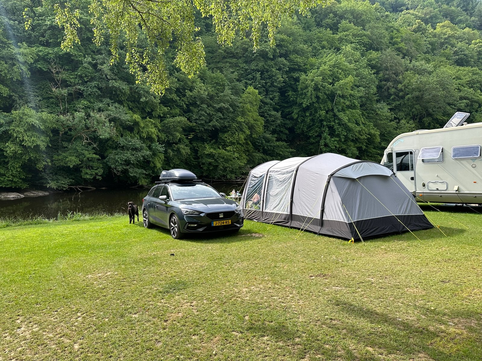 Kampa Hayling 4 air TC, Caravans en Kamperen, Tenten, Ophalen, Zo goed als nieuw, Tot en met 5