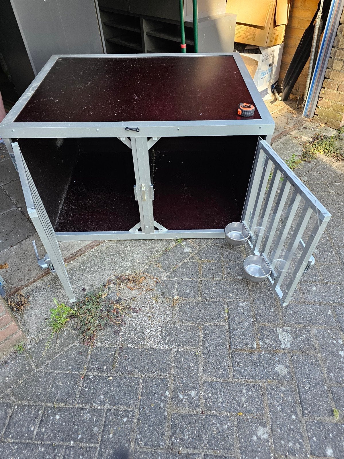In 2 delen gesplitste hok, Ophalen, Gebruikt, Minder dan 65 cm, Hondenhok
