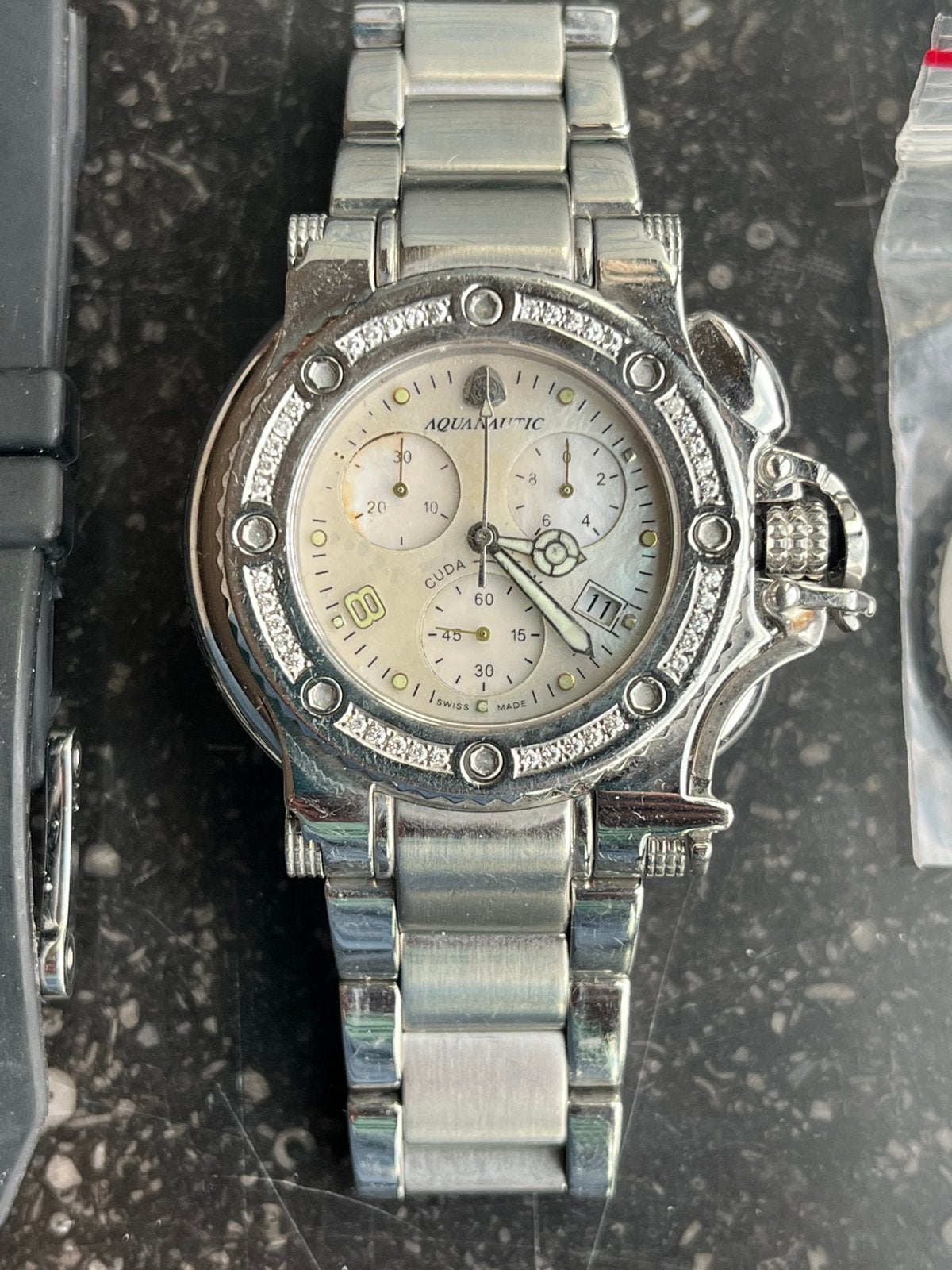 Aquanautic baracuda diamond, Sieraden, Tassen en Uiterlijk, Horloges | Heren, Overige merken, Staal, Gebruikt, Staal