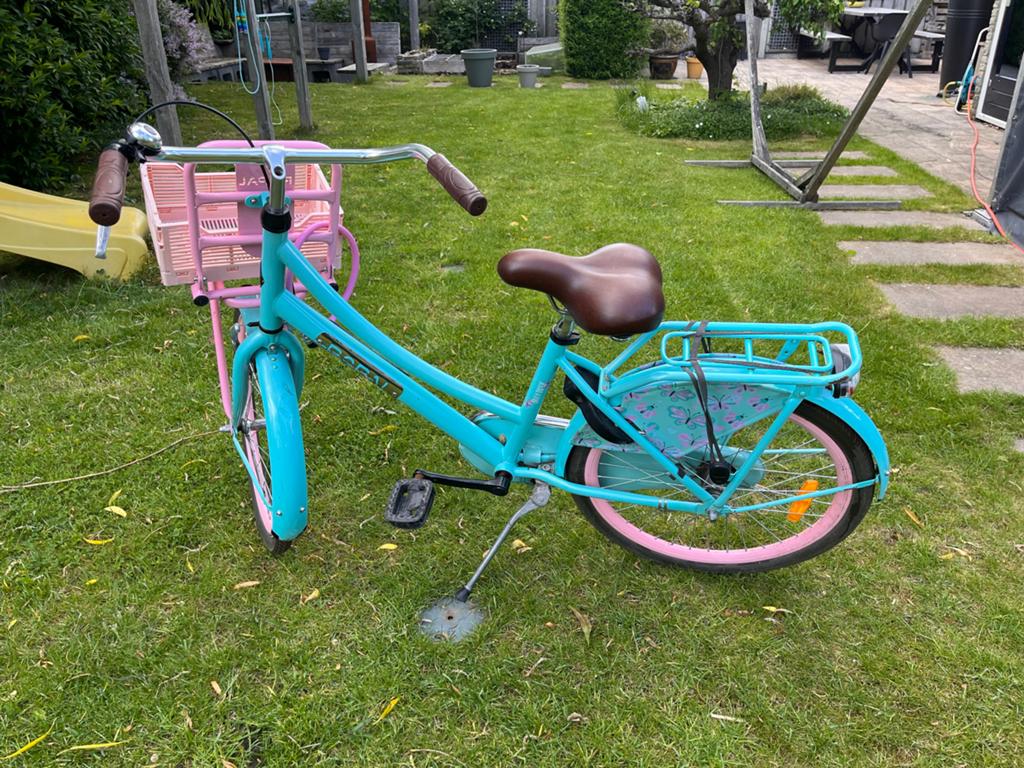 Leuke kinderfiets 22 inch - Popal Daily Dutch Basic, Ophalen, Terugtraprem, 22 inch, Gebruikt