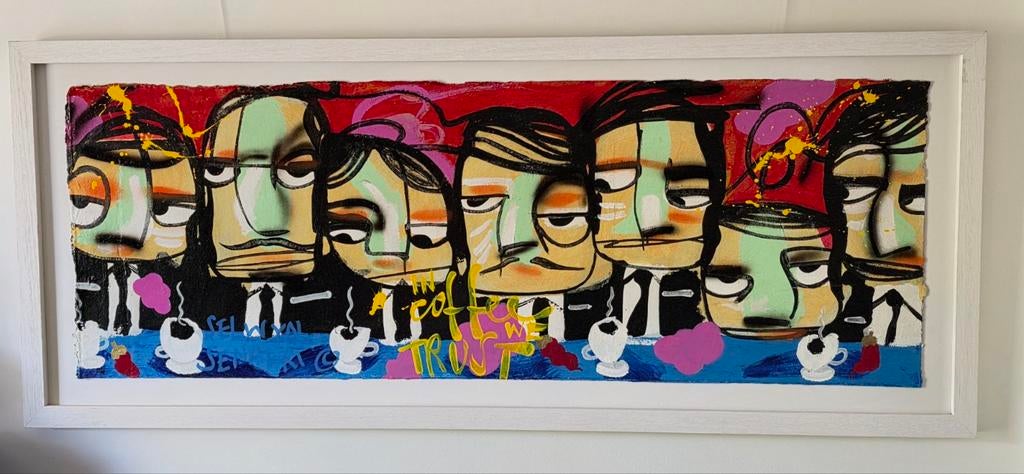 Selwyn Senatori - In coffee we trust - Gesigneerd - 2019, Ophalen of Verzenden