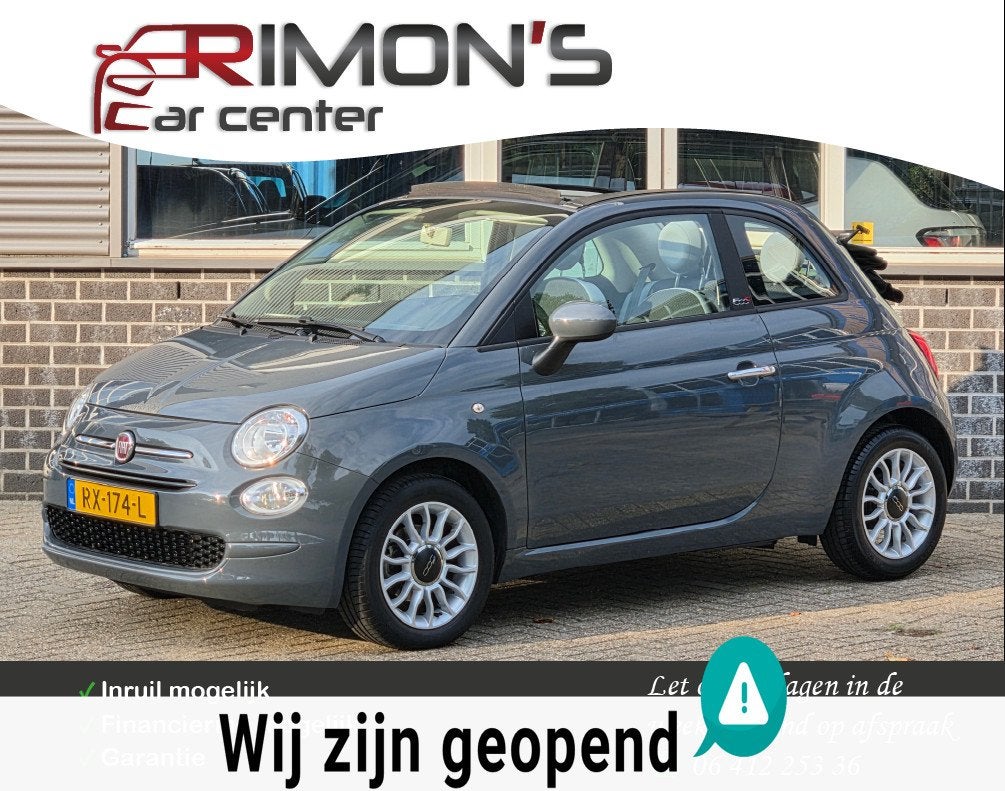 Fiat 500 0.9 TwinAir Turbo Cabrio 6-12-24 Maanden Garantie, Auto's, Gebruikt, Cabriolet, Origineel Nederlands, Bedrijf
