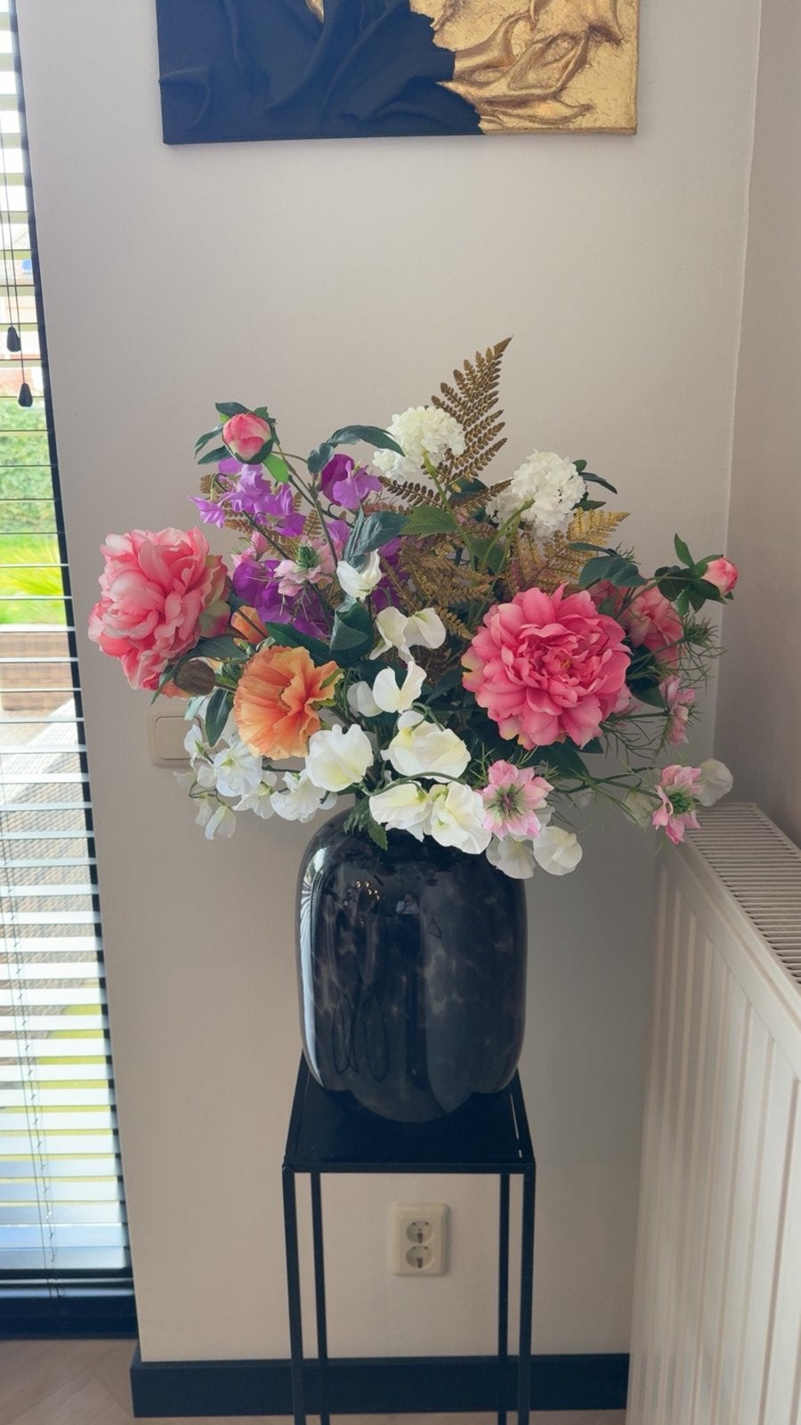 Zijden bloemenboeket, Binnen, 75 cm, Zijde, Ophalen of Verzenden