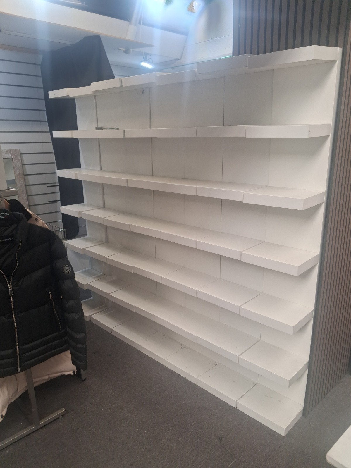 Witte winkelstelling met verstelbare planken, Ophalen of Verzenden