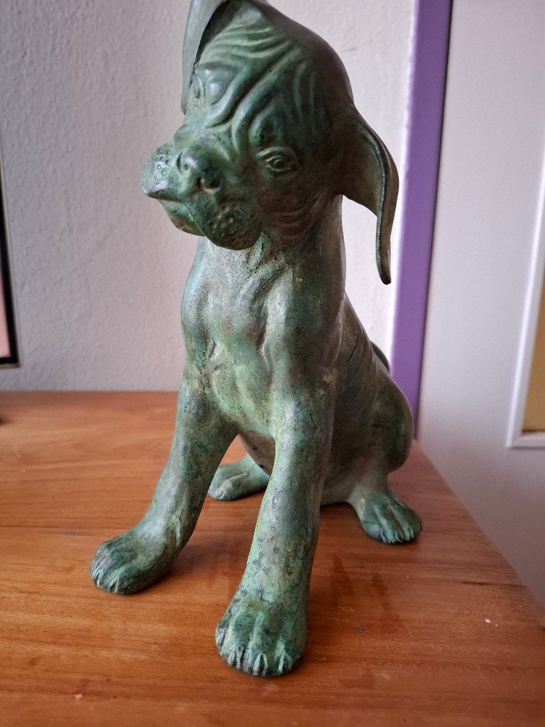 Boxer bronzen beeld, Antiek en Kunst, Ophalen, Beeld