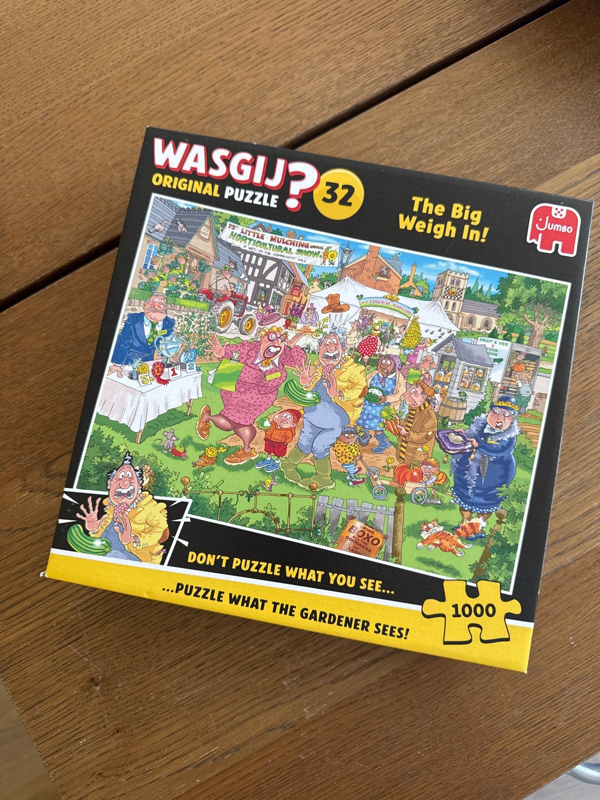 Wasgij? Original 32: The Big Weigh In! 1000 stukjes, Ophalen of Verzenden, 500 t/m 1500 stukjes, Zo goed als nieuw, Legpuzzel