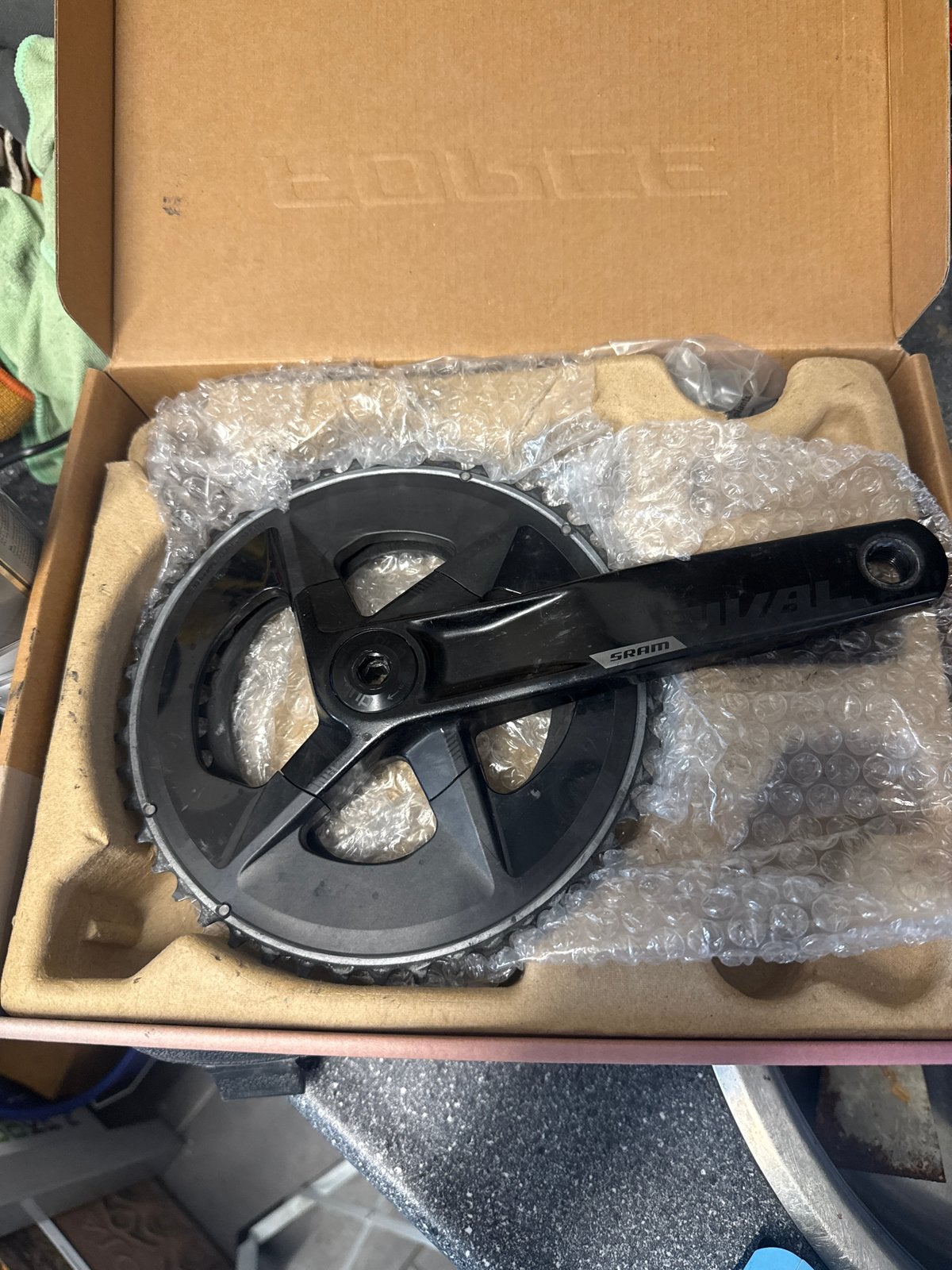 SRAM Rival Crankstel met Kettingblad 175mm met powermeter, Crankstel of Pedalen, Ophalen of Verzenden, Zo goed als nieuw, Aluminium