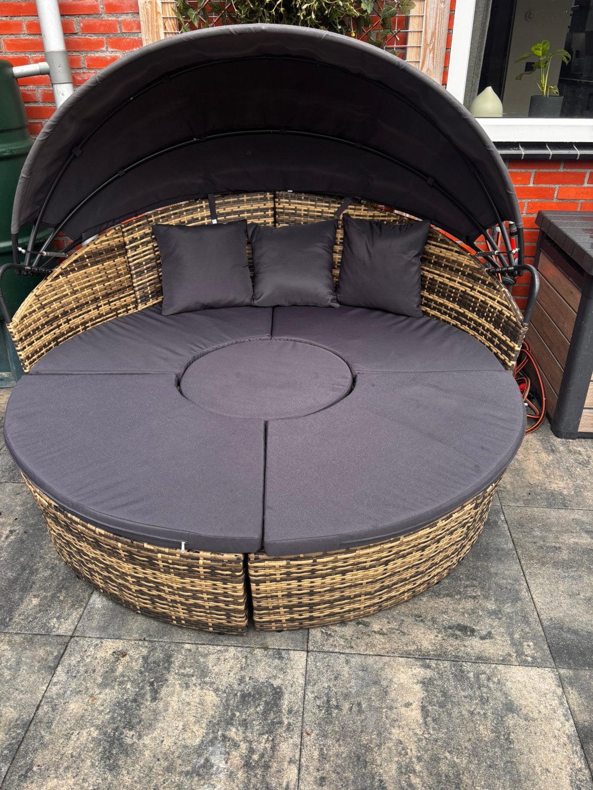 Lounge eiland, Tuin en Terras, Tuinsets en Loungesets, Ophalen, Zo goed als nieuw, Wicker