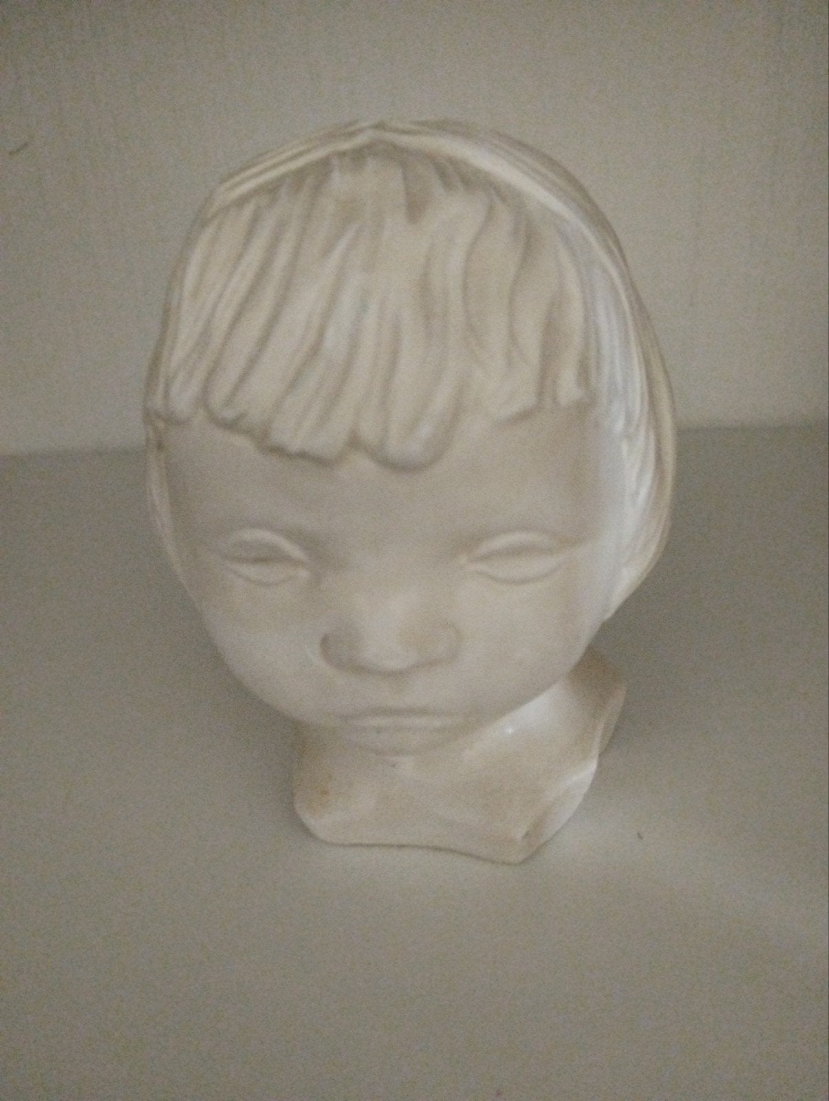 Vintage Gipsen Buste van Kind - Wit, Antiek en Kunst, Ophalen, Overige onderwerpen, Minder dan 20 cm, Gips