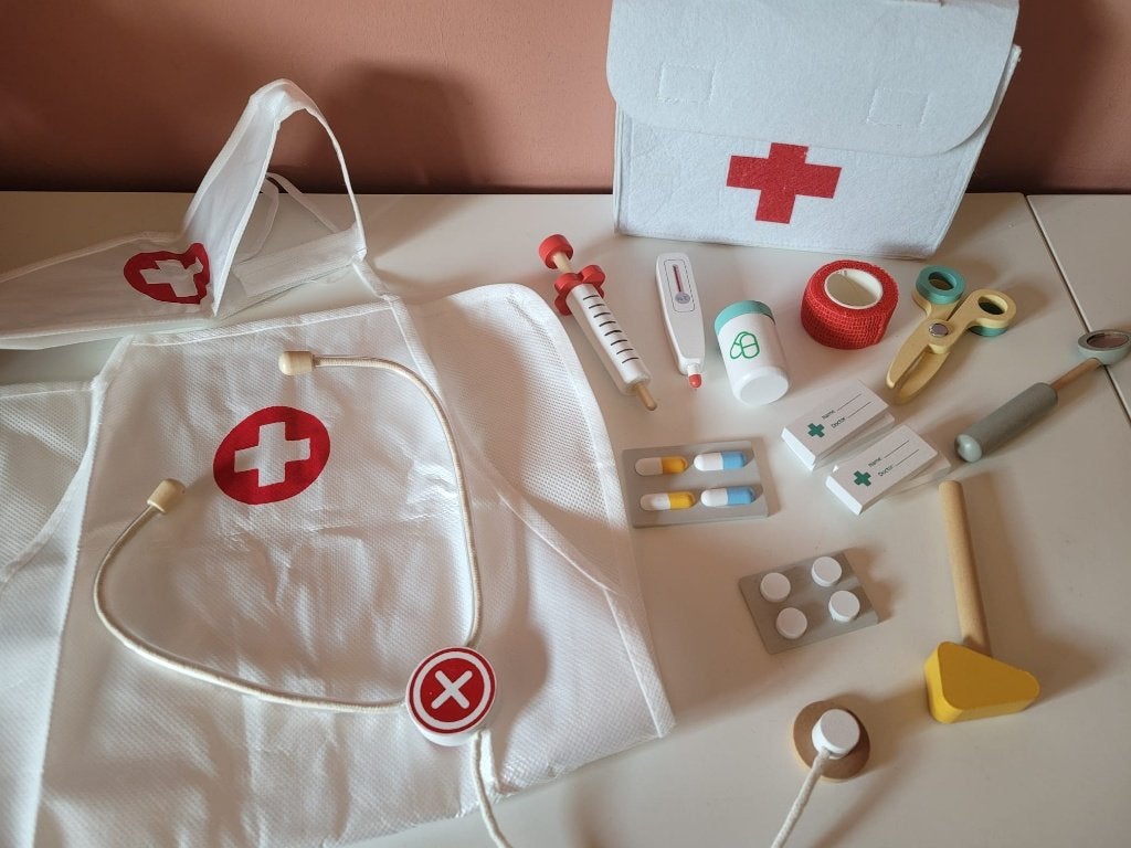 Leuke Dokters Set - Houten Montessori Speelgoed, Onbekend@voorbeeld.com, Overige typen, Onbekend, Nieuw