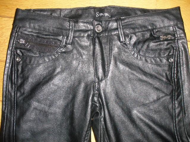 8MM. broek zwart 'leer' maat 31 - nieuw -, Maat 38/40 (M), Zwart, Nieuw, Lang