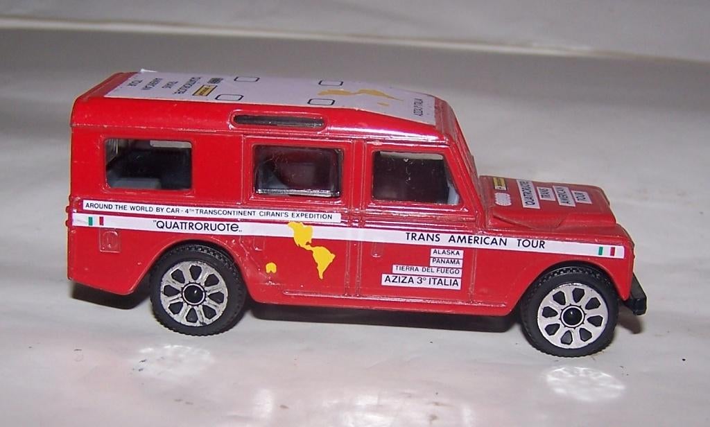 Bburago No. 4171 Italie Land Rover Aziza Trans American Tour, Ophalen of Verzenden, Zo goed als nieuw, Auto, Overige merken