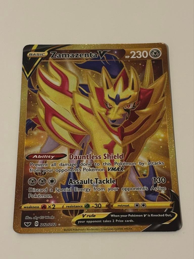Pokémon TCG Zamazenta V 212/202 Holo Secret Rare (OK), Hobby en Vrije tijd, Verzamelkaartspellen | Pokémon, Ophalen of Verzenden