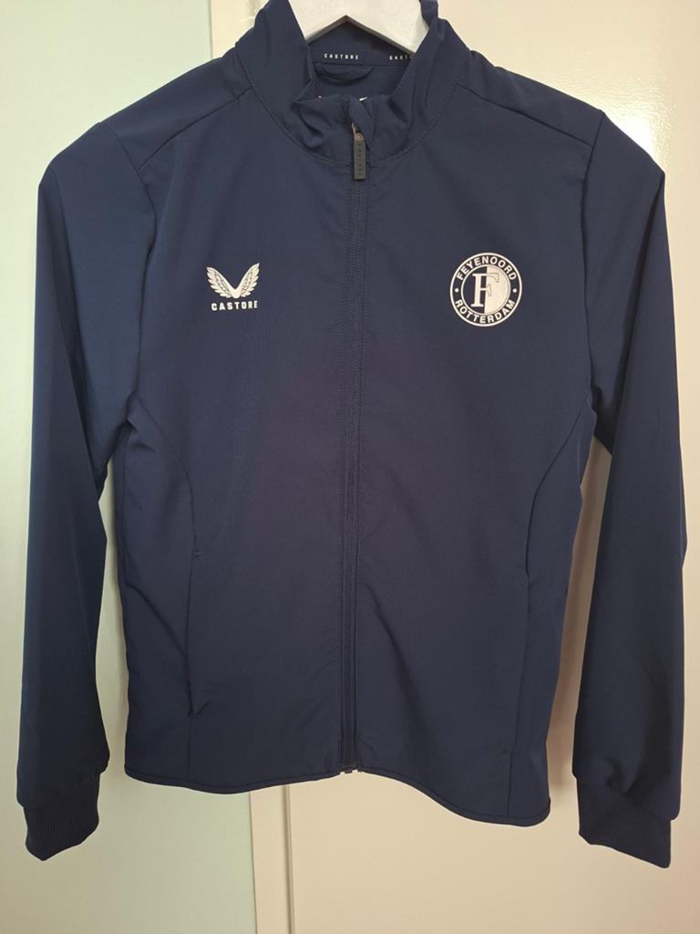 Castore Feyenoord kinder jack blauw - mt 158 cm, Castore, Jongen of Meisje, Ophalen of Verzenden, Zo goed als nieuw
