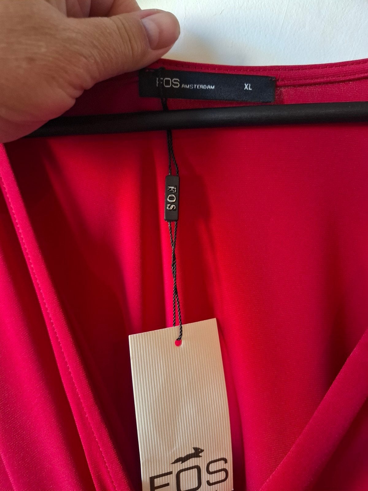 Fos Amsterdam Rode Jurk - Maat XL/42, Kleding | Dames, Fos Amsterdam, Maat 46/48 (XL) of groter, Nieuw, Ophalen of Verzenden