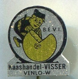 8 B.E.V.I. Kaashandel Visser Venlo W. speldjes ( K_142 -147), Verzenden, Zo goed als nieuw, Transport, Speldje of Pin