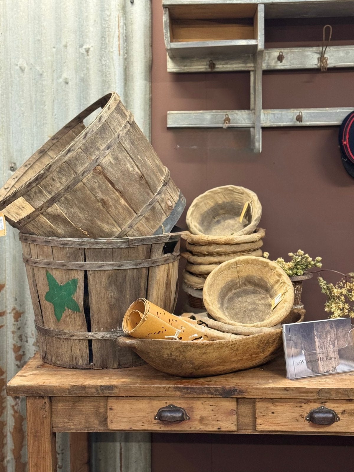 Grote Franse druiven-plukmand - Decoratief en praktisch, Ophalen