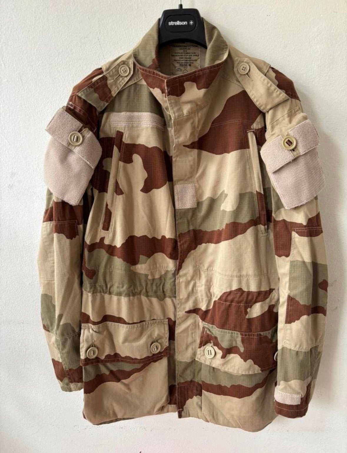 ZGAN Franse Leger Combat Gevechts Woestijn jas Maat M, -, Maat 48/50 (M), Beige, -