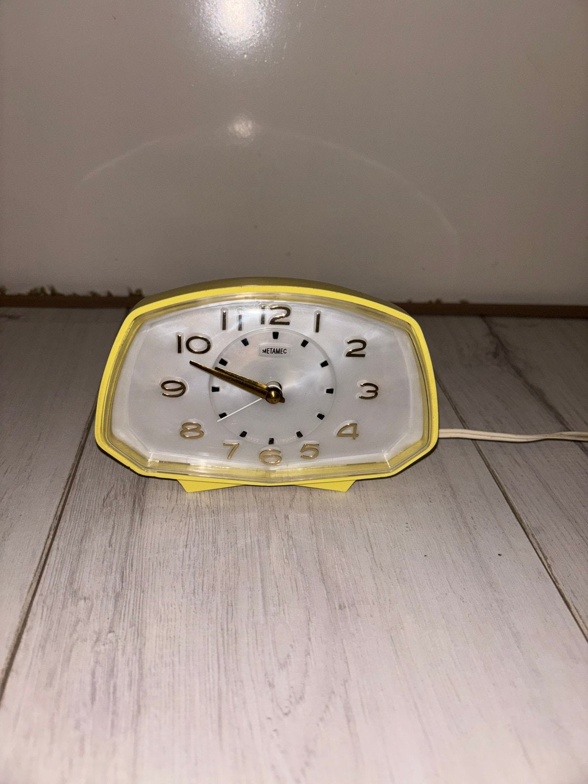 Vintage Metamec ekektrische wekker (jaren ‘60/‘70), Ophalen of Verzenden, Gebruikt, Wekker