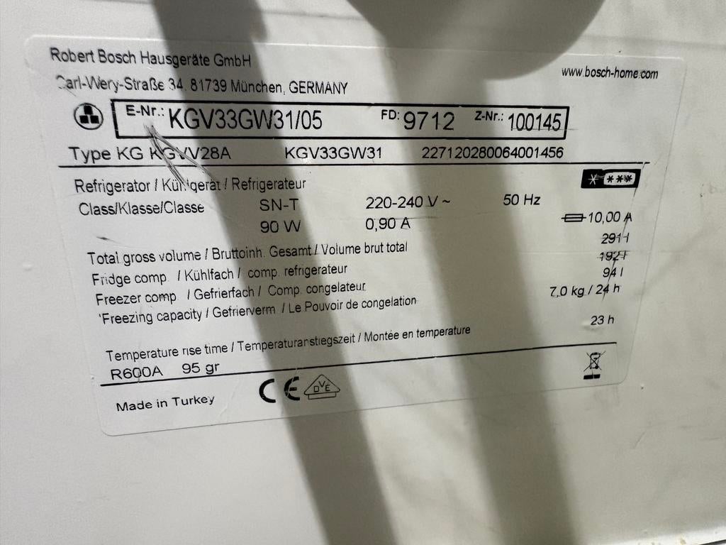 Onderdelen voor Bosch KGV33GW31/05 Koel-vriescombinatie, Ophalen of Verzenden, Gebruikt