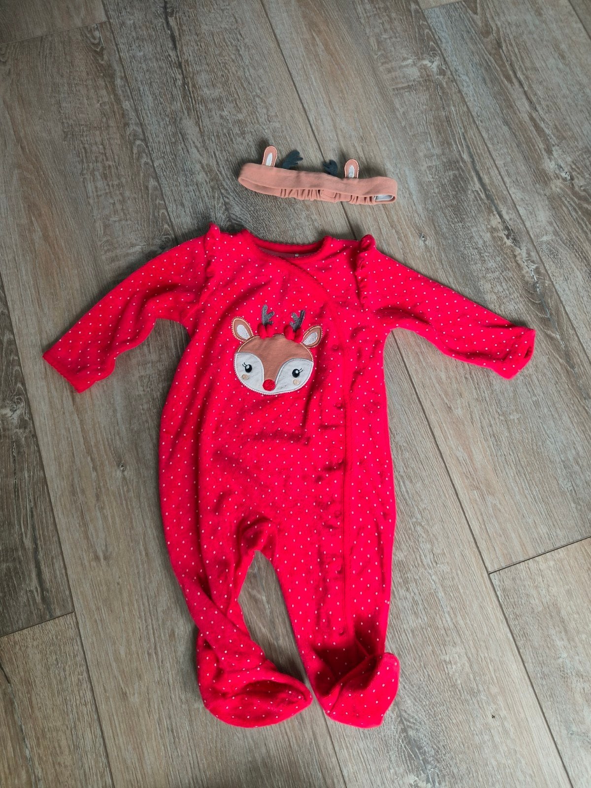 Baby Club Kerst pakje maat 74 meisje met rendier en haarband, Ophalen of Verzenden, Zo goed als nieuw, Baby Club, Jongetje of Meisje