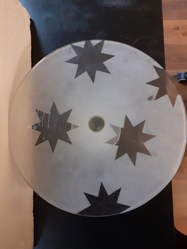 Glazen taartplateau met sterren, --, Overige merken, Ophalen of Verzenden, --