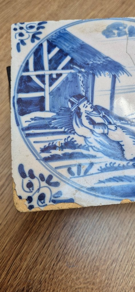 Antieke Nederlandse bijbeltegel, Antiek en Kunst, Antiek | Wandborden en Tegels, Ophalen
