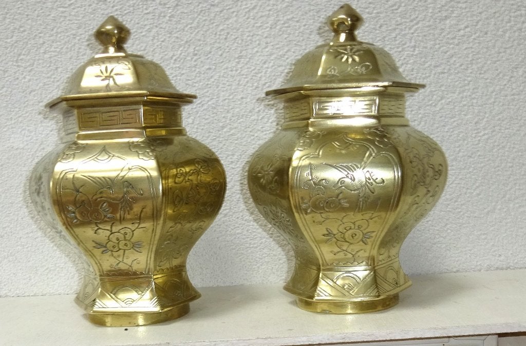 antiek Indonesische dekselpotten, Ophalen of Verzenden, Koper