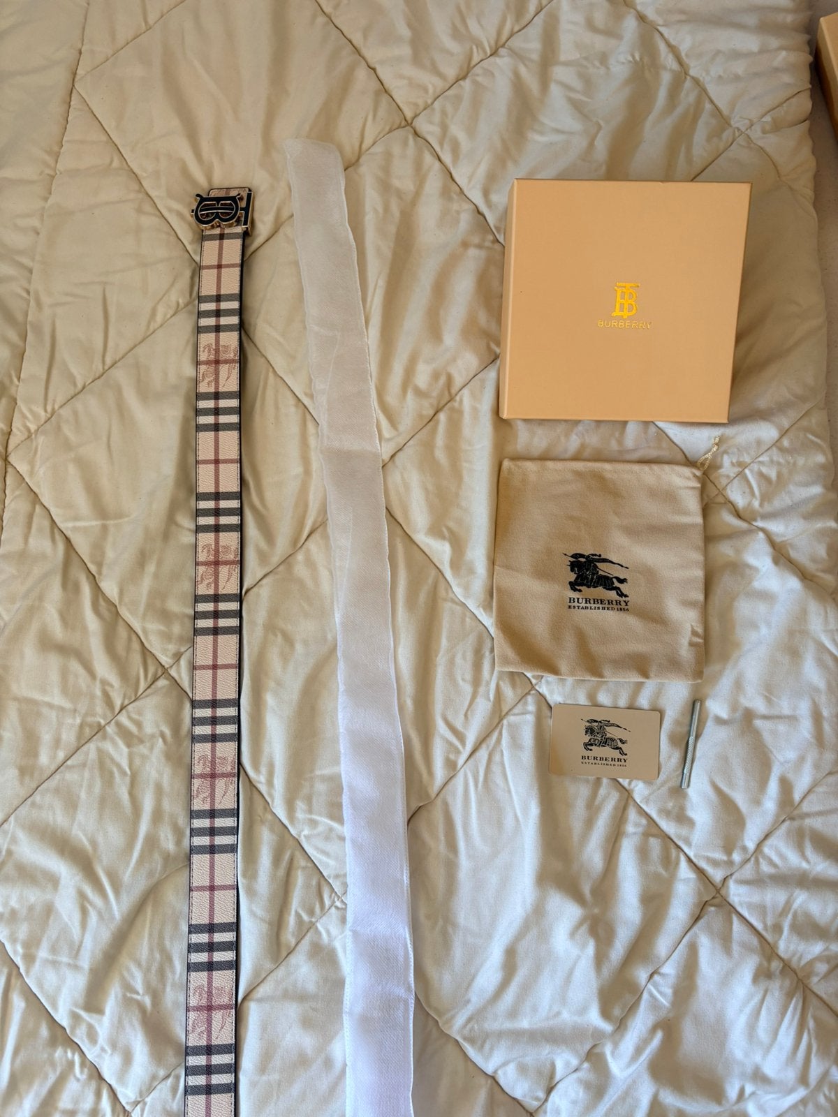Burberry Riem 105 cm, Bruin, Verzenden, 105 tot 115 cm, Zo goed als nieuw