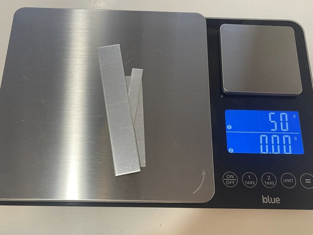 Zilver plaat restant 50gram 1,0 mm 925 1e gehalte Heerens, Ophalen of Verzenden, Zilver