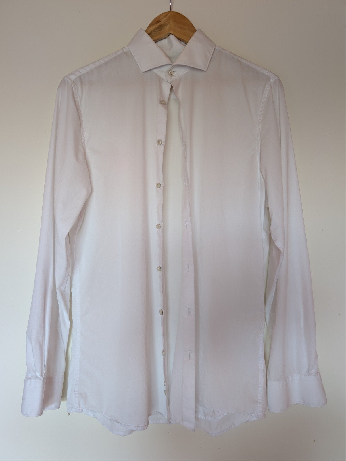 Wit Angelo Litrico Slim Fit Overhemd – Maat 39 (M), Kleding | Heren, Angelo Litrico, Wit, Zo goed als nieuw, Halswijdte 39/40 (M)