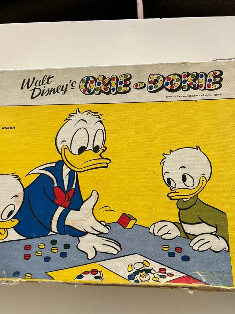 Vintage spel Okie-Dokie van Walt Disney, Hobby en Vrije tijd, Gezelschapsspellen | Bordspellen, Ophalen of Verzenden, Gebruikt
