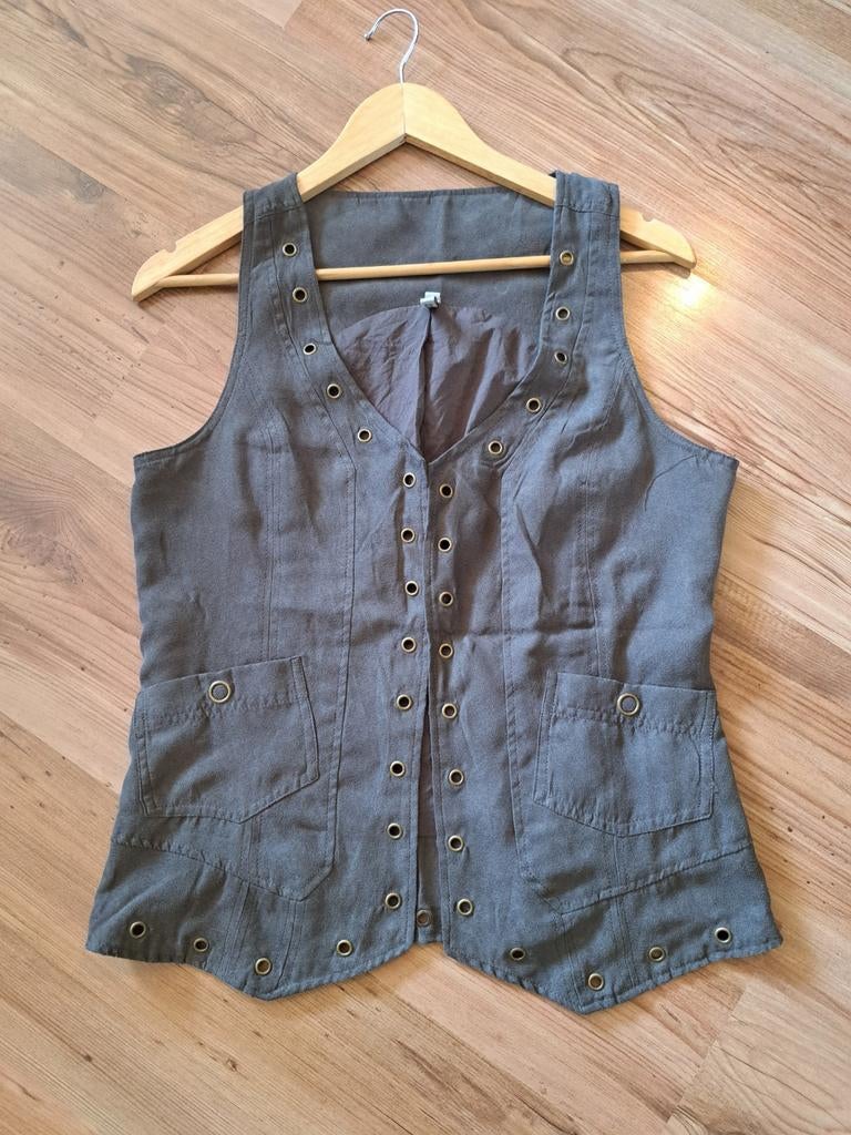 Gilet mt 42, Ophalen of Verzenden, Zo goed als nieuw, Maat 42/44 (L), Grijs