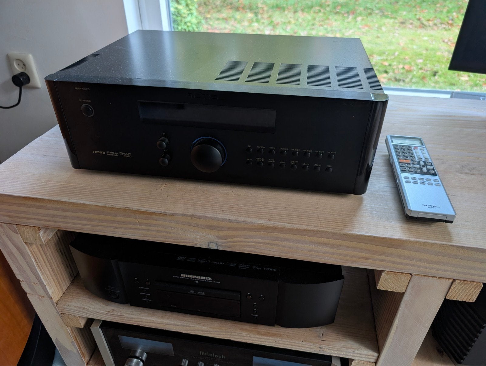 Rotel RSP1570 Pre amp surround, Audio, Tv en Foto, Ophalen of Verzenden, 120 watt of meer, Overige merken