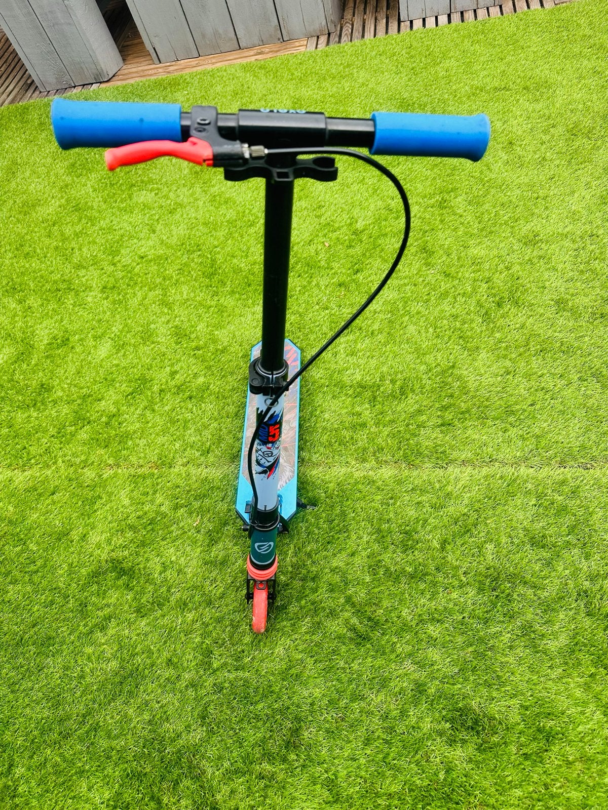 OXELO Step Mid 5 Kinderstep met rem en vering - Blauw, Ophalen, Gebruikt, Gewone step