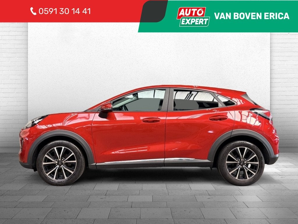 Ford Puma Titanium Automaat Cruise Clima Navi Trekhaak Winte, Auto's, Automaat, Verwarmde buitenspiegels, Origineel Nederlands