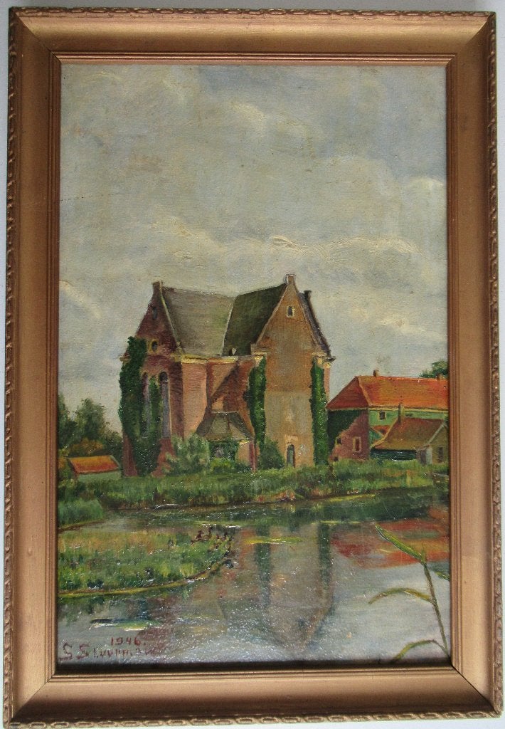 G. Stuurman: Grote Kerk Westzaan in 1946, Ophalen of Verzenden