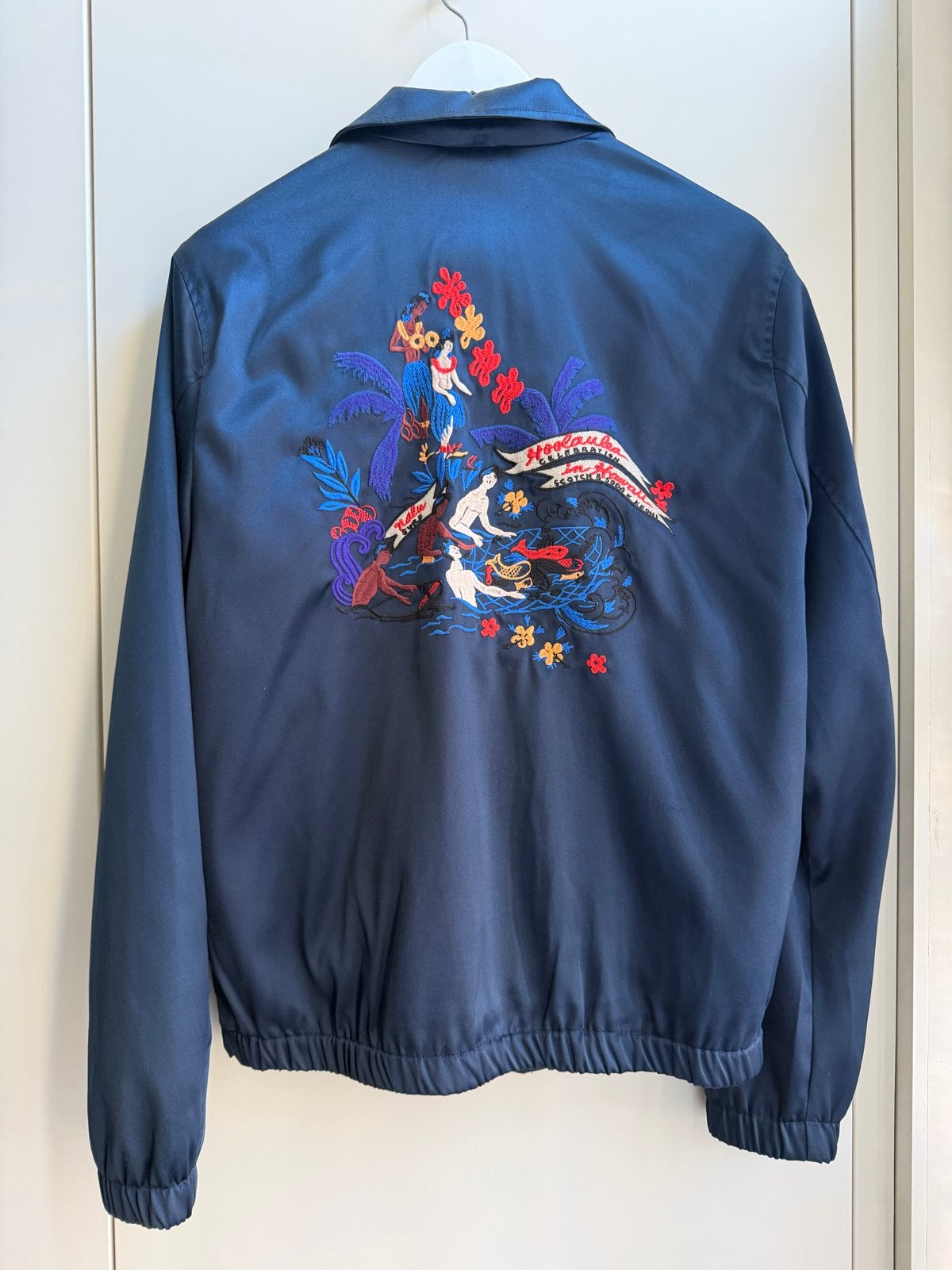 Scotch & Soda Keoni Bomberjack met Hawaiiaanse borduring, Kleding | Heren, Jassen | Zomer, Ophalen of Verzenden, Zo goed als nieuw