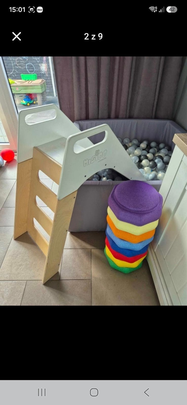 Misioo Ballenbak met ballen en glijbaan, Kinderen en Baby's, Speelgoed | Overig, Ophalen, Zo goed als nieuw, Jongen of Meisje