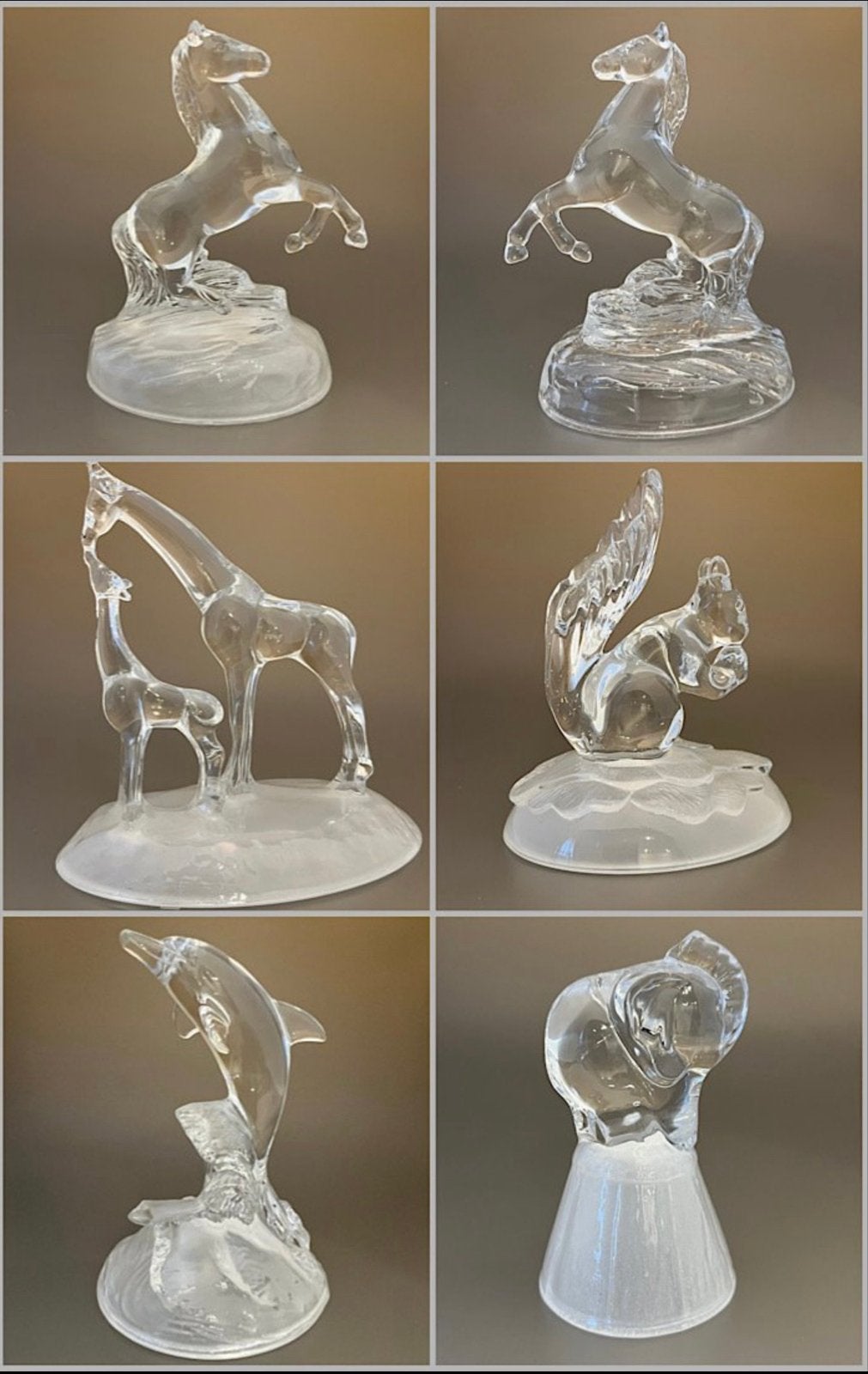 6 Vintage Cristal d'Arques Dierenbeeldjes 24% Loodglas, Antiek en Kunst, Ophalen of Verzenden