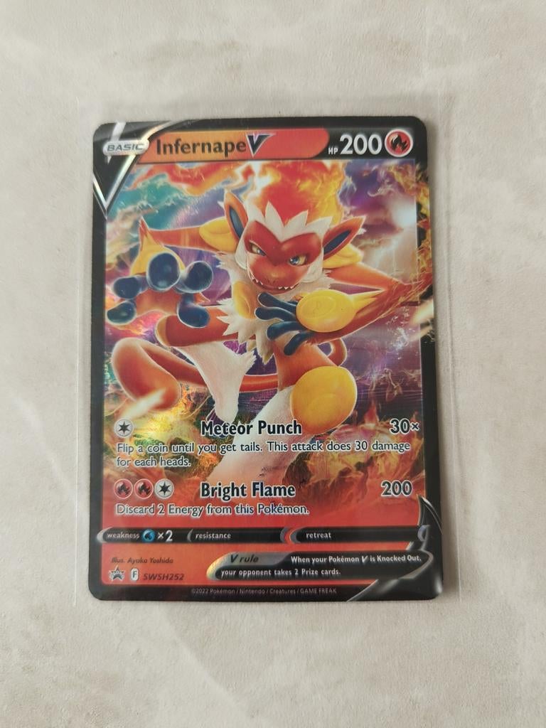 Infernape V SWSH252 promo, Ophalen of Verzenden, Nieuw, Losse kaart, Foil