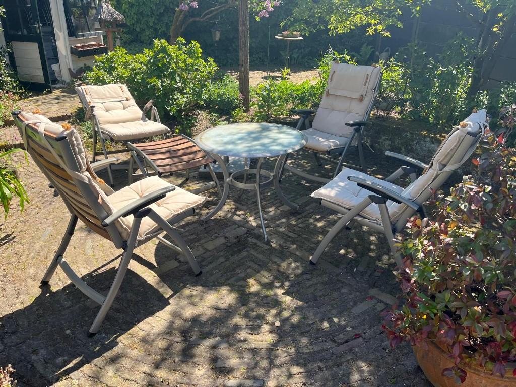 Luxe tuinstoelen, Ophalen, Zo goed als nieuw, Verstelbaar