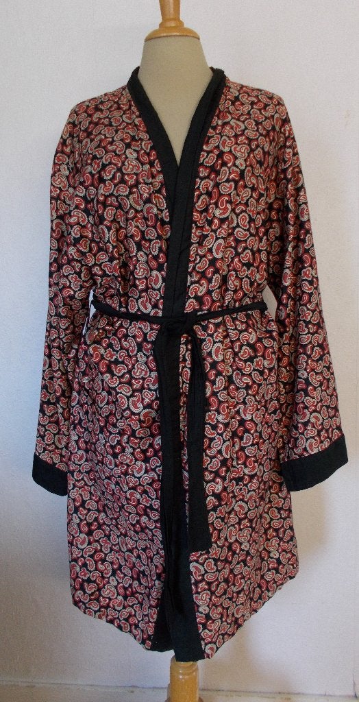 Batik look 100% katoenen badjas! L, Verzenden, Zo goed als nieuw, Maat 42/44 (L)