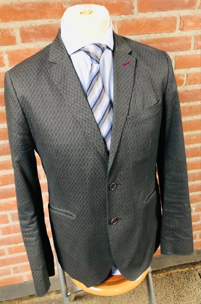 Ted Baker London Blazer/ jasje Katoen Maat M, Ophalen of Verzenden, Zo goed als nieuw, Maat 48/50 (M), Grijs