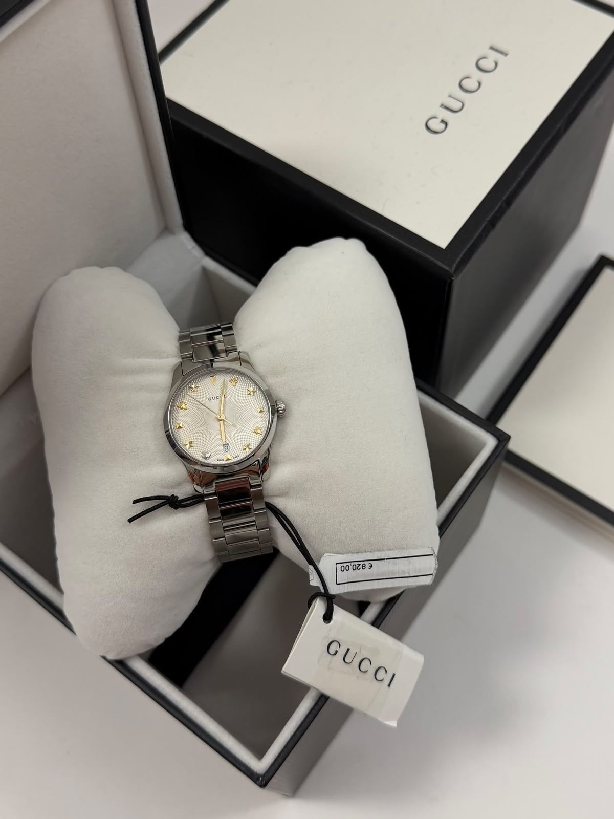 Gucci G-Timeless Dameshorloge 27mm - Zo goed als nieuw, Overige merken, Staal, Polshorloge, Ophalen of Verzenden