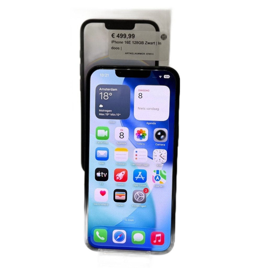 iPhone 16E 128GB Zwart | In doos | Met garantie, 92 %, Toulonselaan 72, Ophalen of Verzenden, Zo goed als nieuw