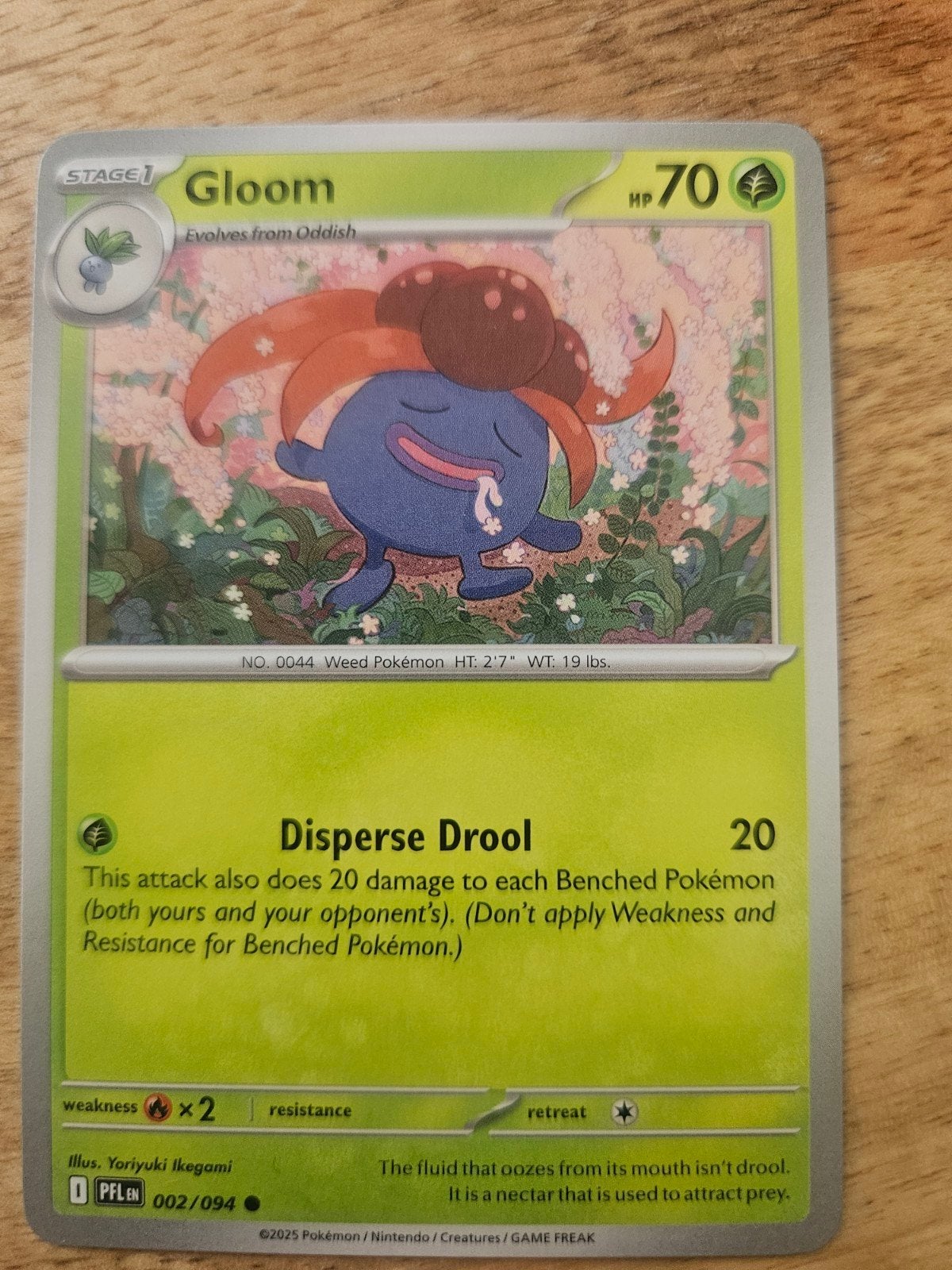 Pokémon Kaart Gloom 002/094 - Nieuwstaat, Ophalen of Verzenden, Zo goed als nieuw, Losse kaart