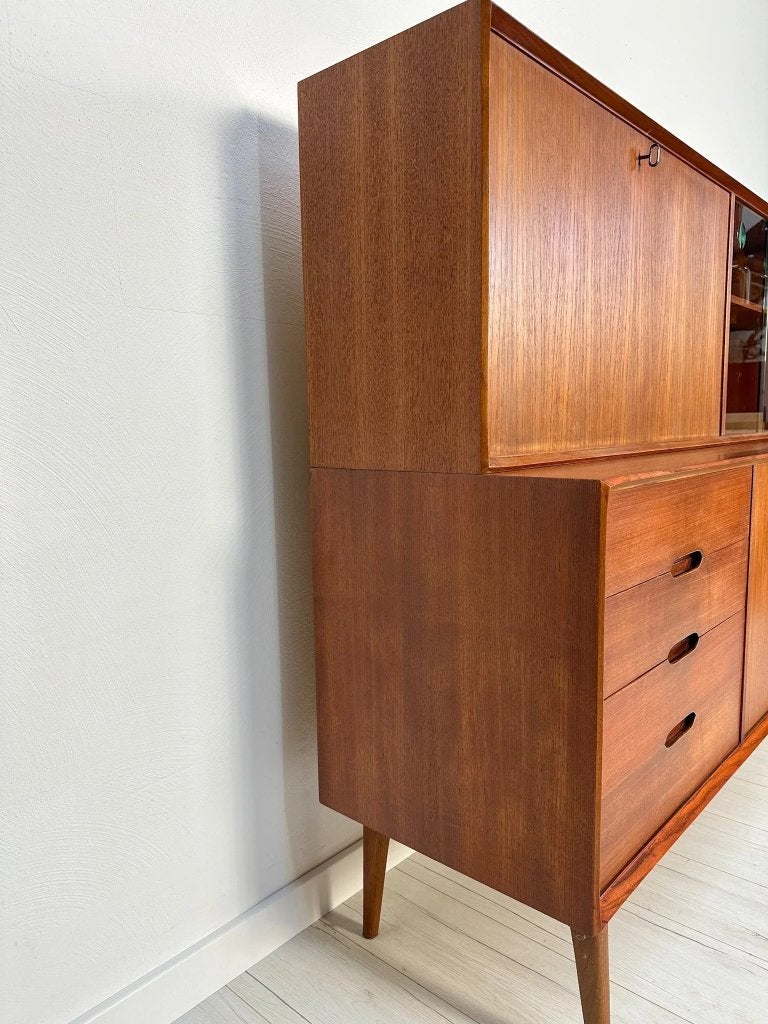 Rex Raab Wilhelm Renz teak dressoir highboard jaren 60, Huis en Inrichting, Ophalen of Verzenden, Zo goed als nieuw, 25 tot 50 cm