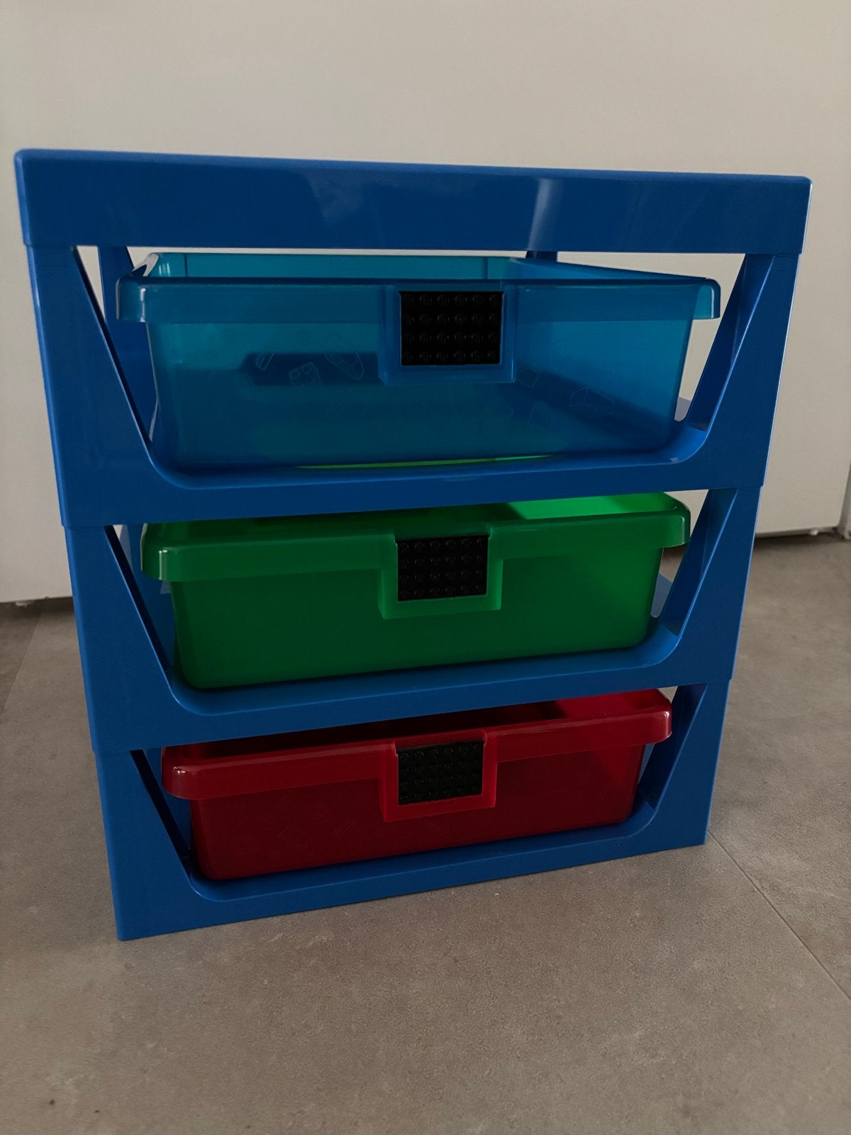 Lego opbergrek met 3 lades en bouwplaat, Ophalen of Verzenden, Gebruikt, Overige typen, Lego
