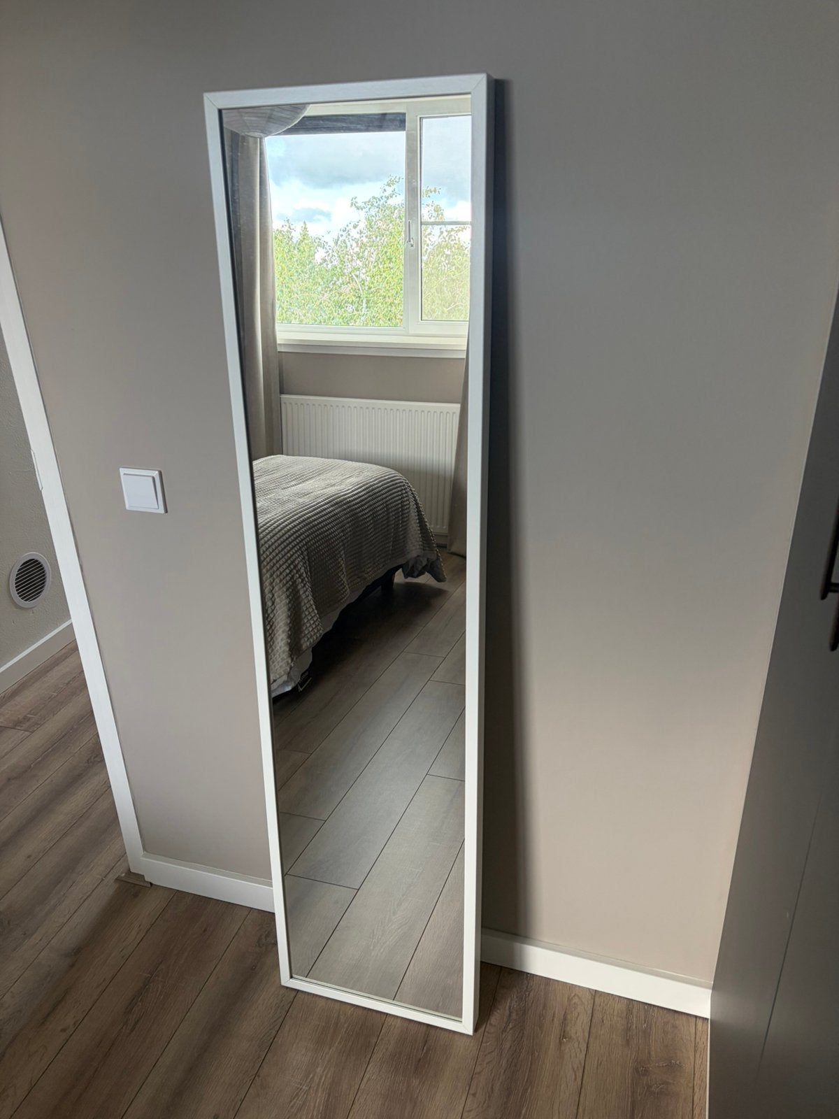 Ikea Stave spiegel 160x40 wit, Ophalen, Minder dan 50 cm, Gebruikt, 150 tot 200 cm